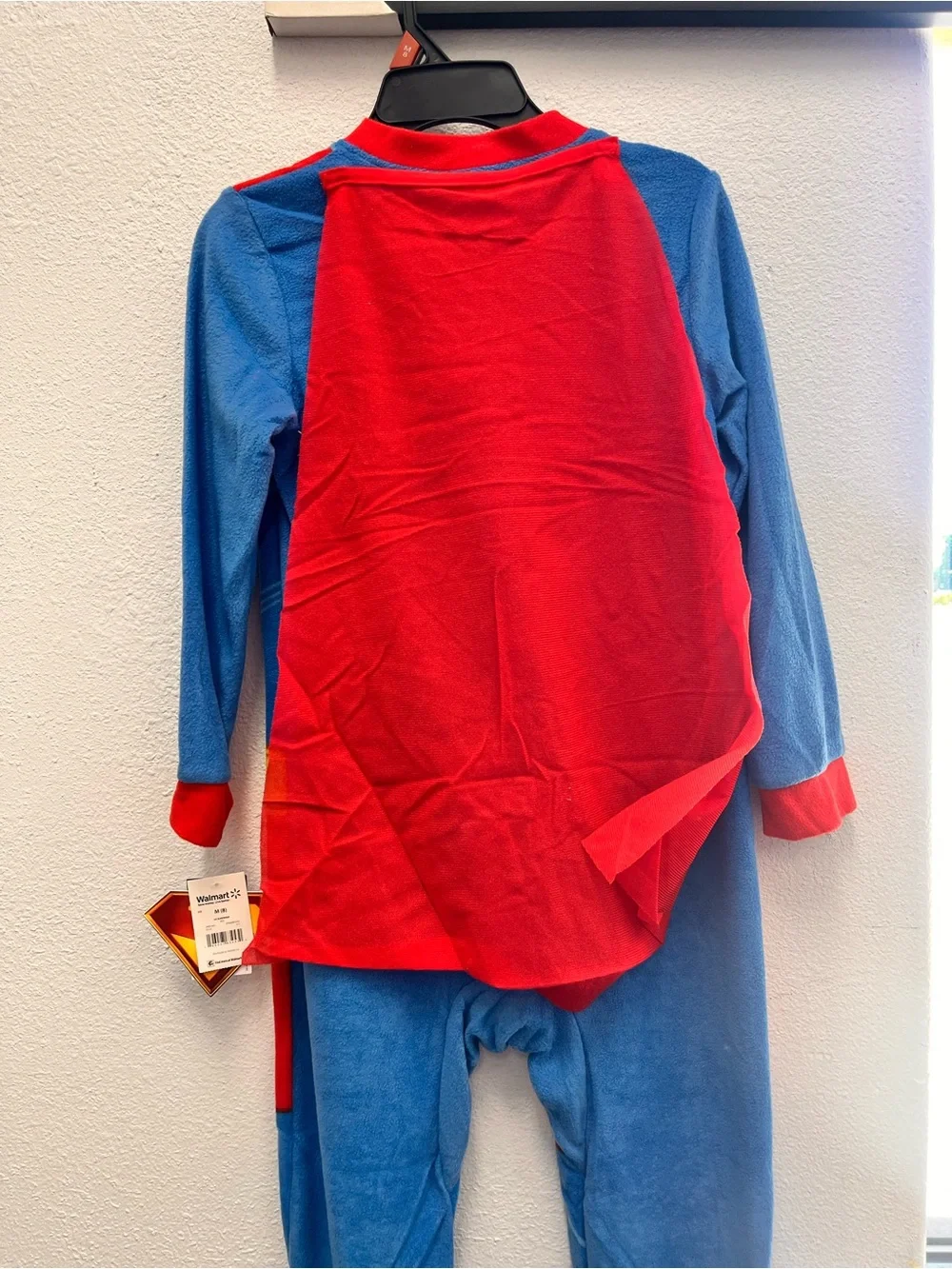 Kids Superman Costume Pajamas Long Sleeve Size M(8) Sleepwear